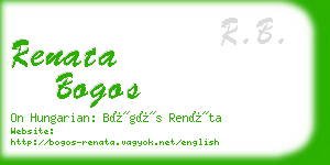 renata bogos business card